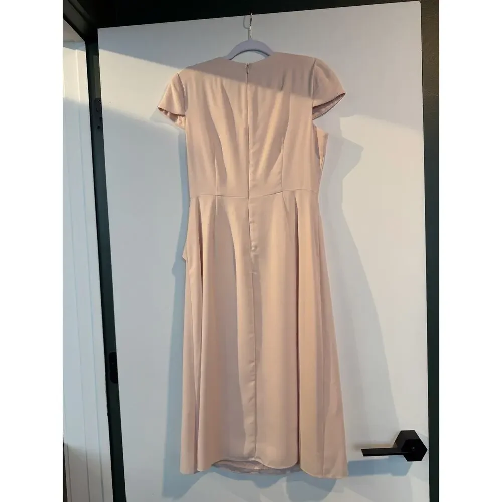 Vince Camuto Cap Sleeve Midi Dress In a Pretty Pale Blush - Size 10, NWOT